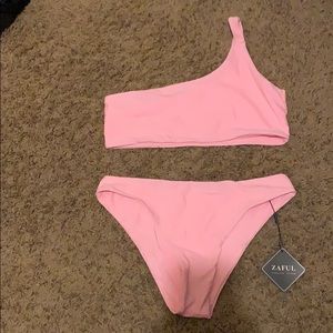 One shoulder Pink Bikini NWT